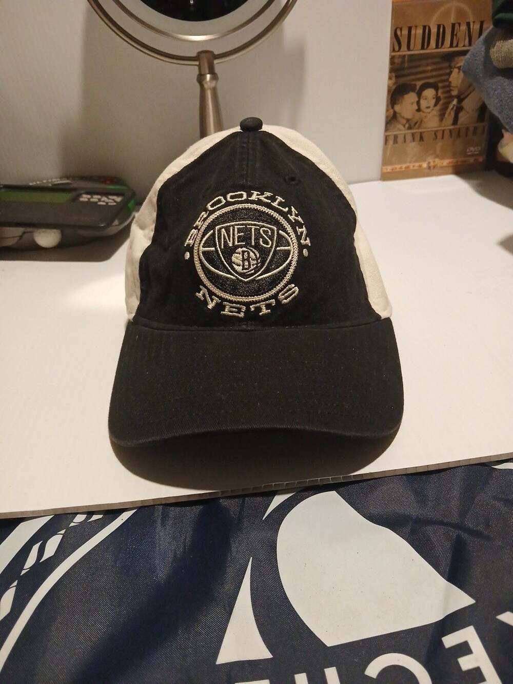 adidas Brooklyn Nets NBA Adjustable Hat Black Cream